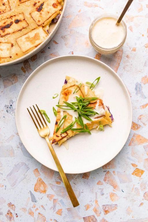 Vegan Okonomiyaki with Chickpea Flour