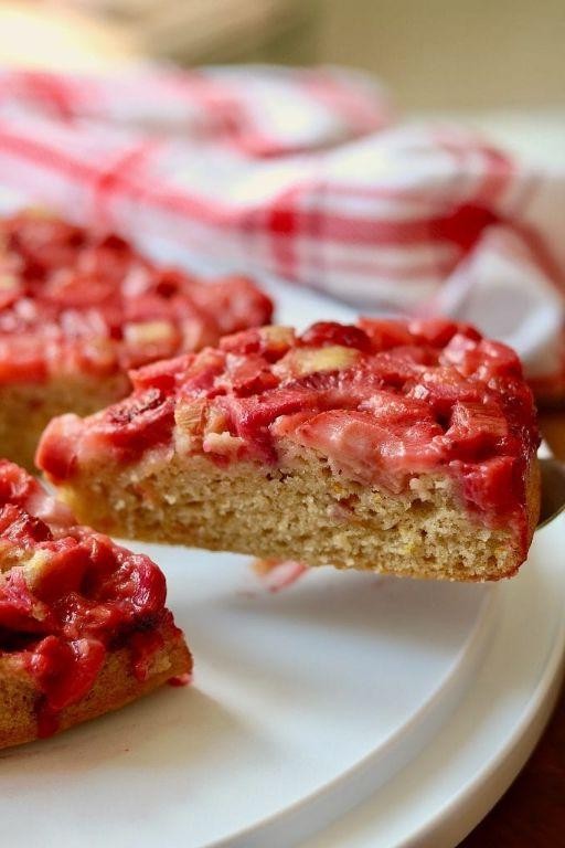 Vegan Rhubarb Upside-Down Cake