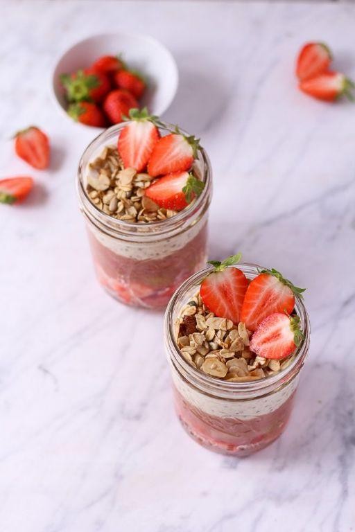 Vegan Rhubarb and Berry Parfait