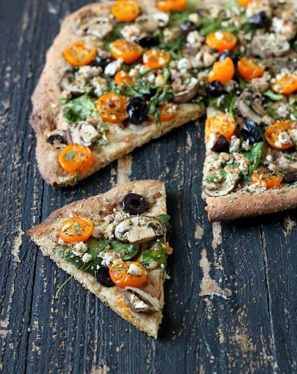 Vegan Werewolf Pizza with Olive Eyes