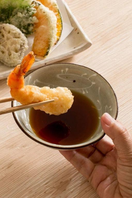 Vegetable Tempura with Dashi Dipping Sauce