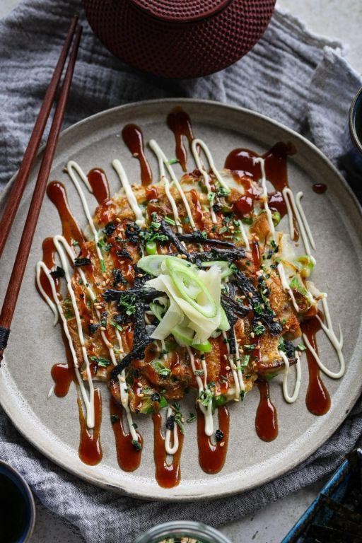Vegetarian Okonomiyaki with Tofu