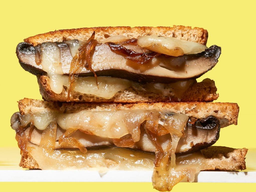 Veggie Patty Melt with Portobello Mushrooms