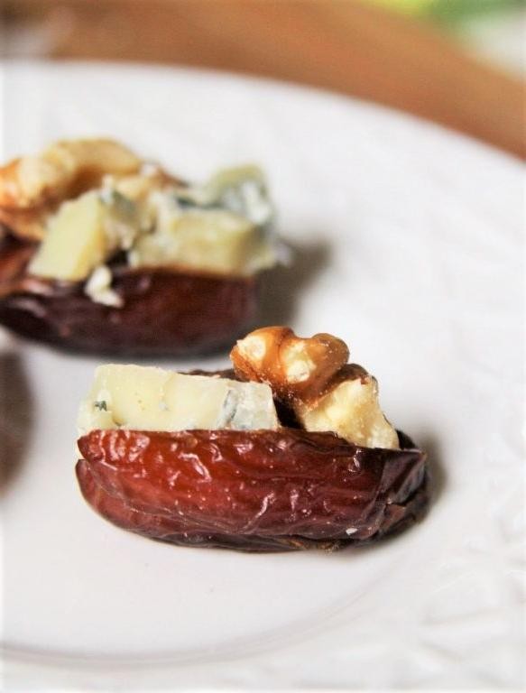 Walnut and Blue Cheese Stuffed Dates