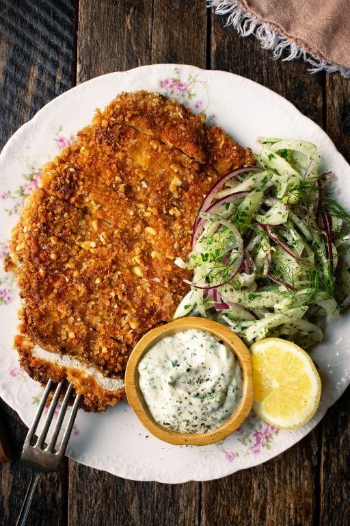Walnut-Crusted Chicken with Herbs