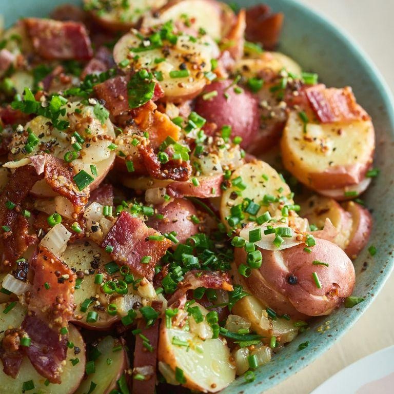 Warm German Potato Salad with Bacon