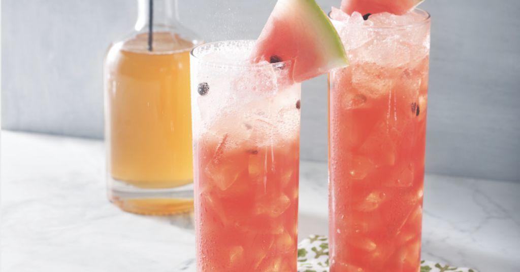 Watermelon Lavender Cooler with Honey Syrup
