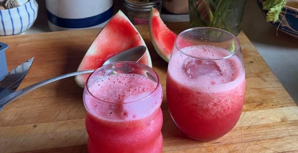Watermelon Lemon Balm Cooler with Agave