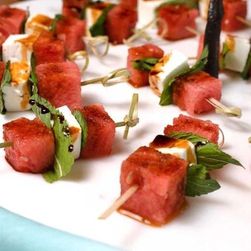 Watermelon Mint Fruit Skewers