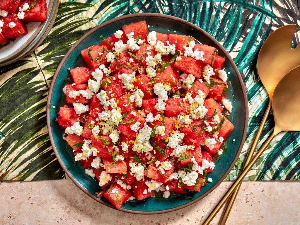 Watermelon and Feta Salad with Mint