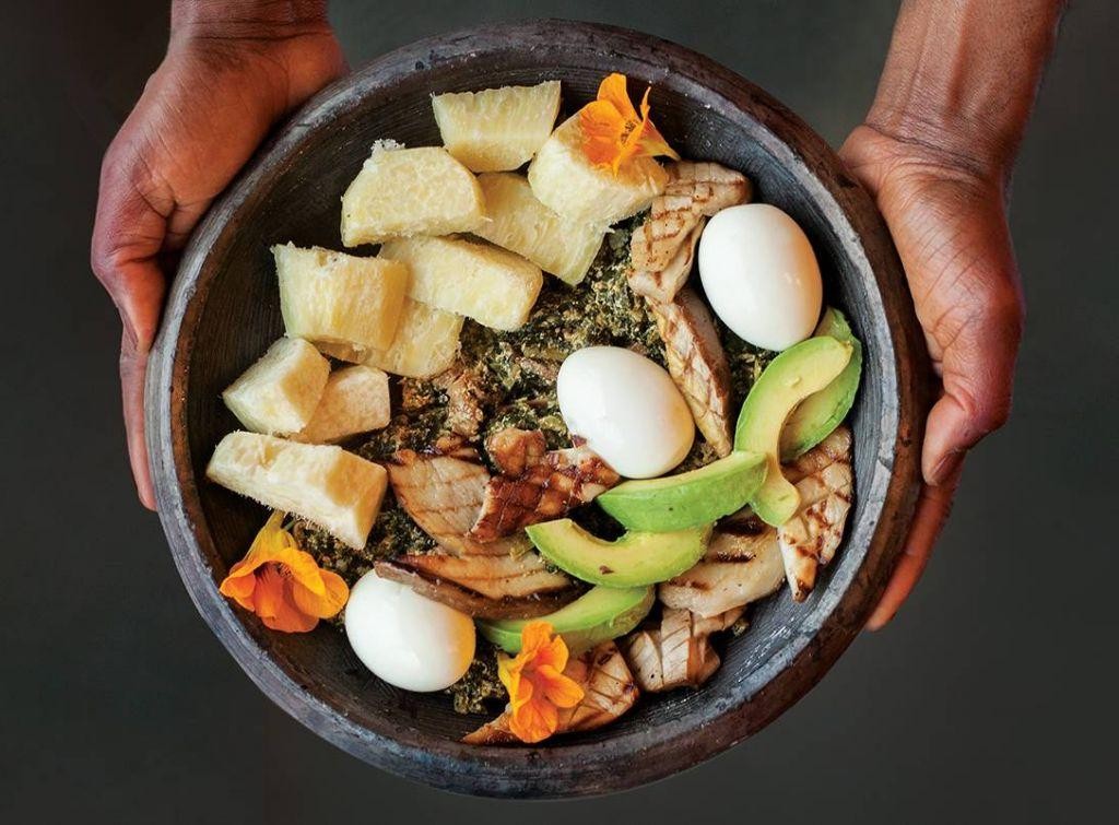 West African Yam and Spinach Stew
