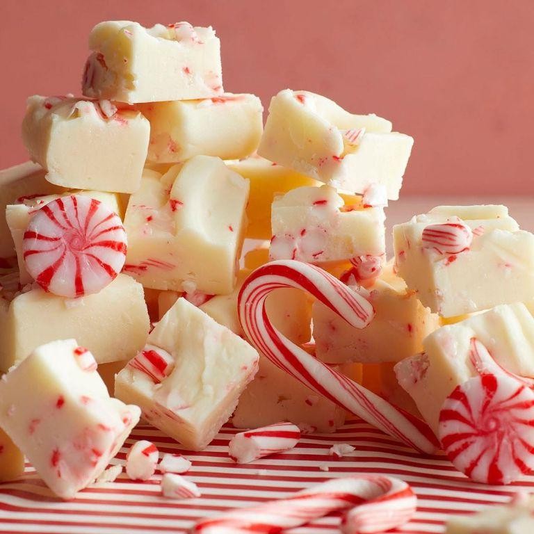 White Chocolate Peppermint Fudge