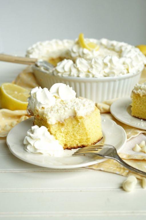 White Chocolate Pudding Poke Cake