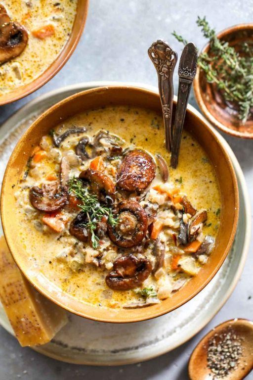 Wild Rice and Maitake Mushroom Soup