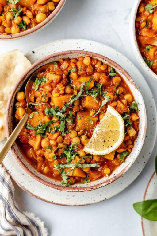 Winter Squash and Lentil Stew