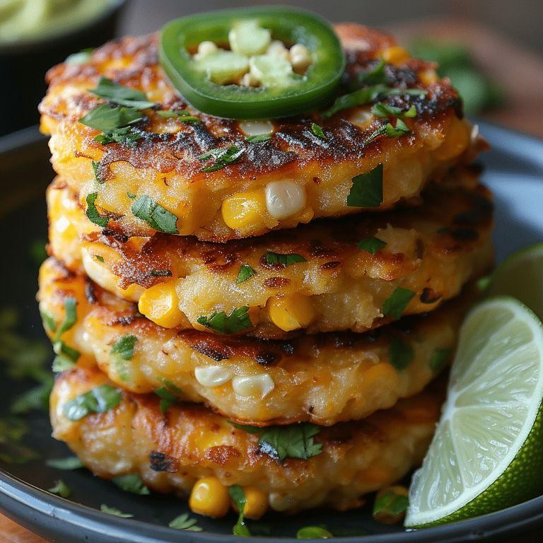 Zesty Lime and Cilantro Corn Cakes