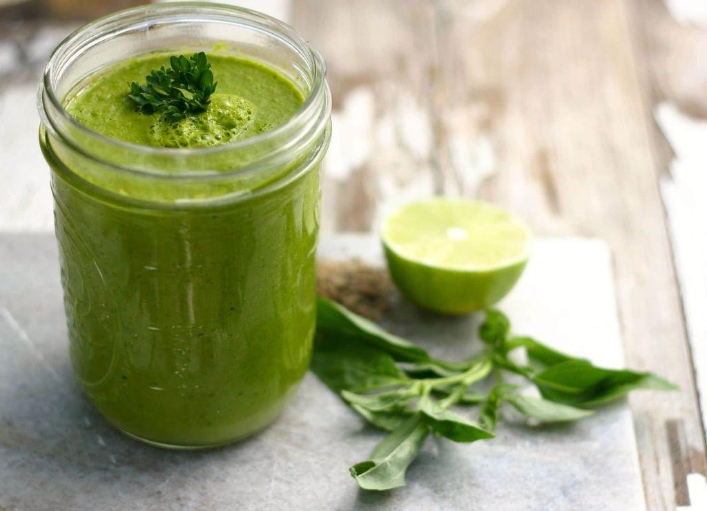 Zucchini Basil Green Smoothie