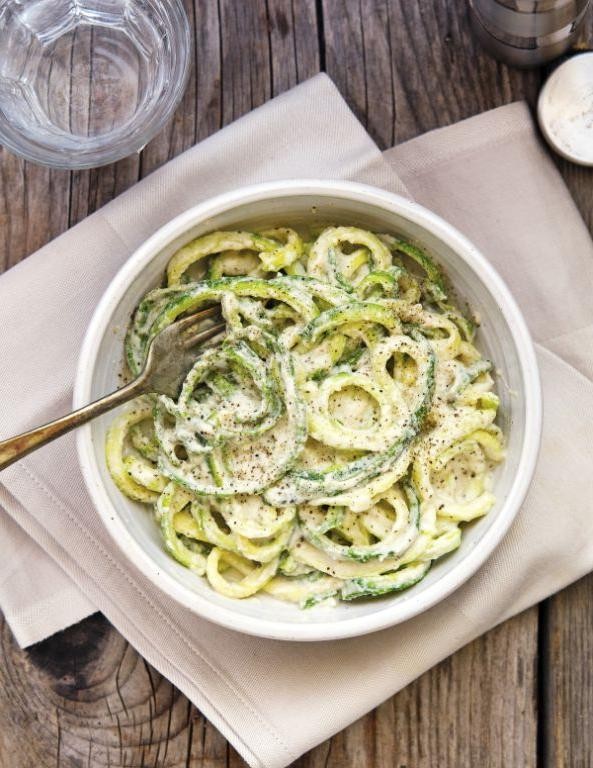 Zucchini Pasta with Creamy Cashew Sauce